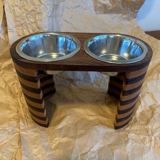 Double Dog Feeder Tall Stacked