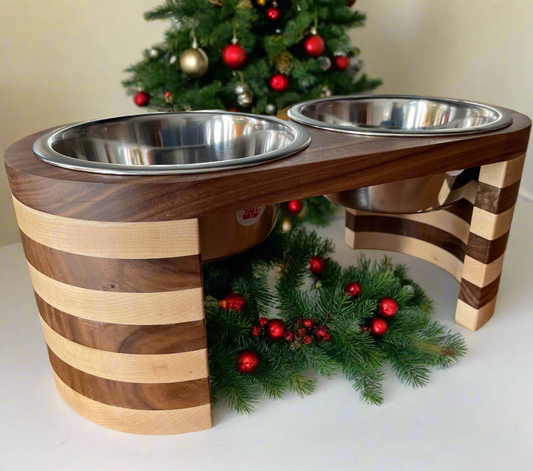 Double Dog Feeder Medium Stacked