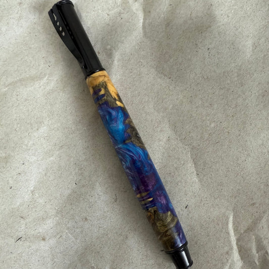 Snap Cap Resin and Burl Rollerball