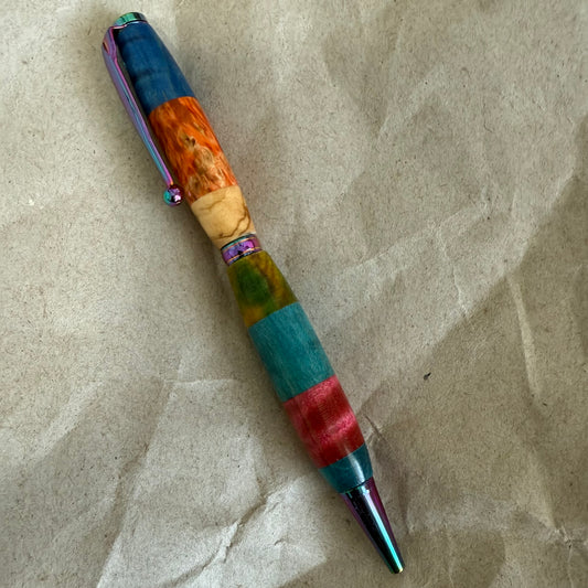 Beautiful Multi-Colour Segmented Ballpoint Pen