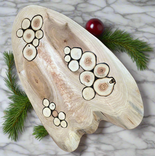 Large Maple Charcuterie Board with Wood Inlay