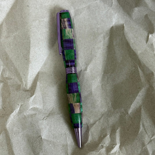 Beautiful Two Tone Maple Segmented Ballpoint Pen