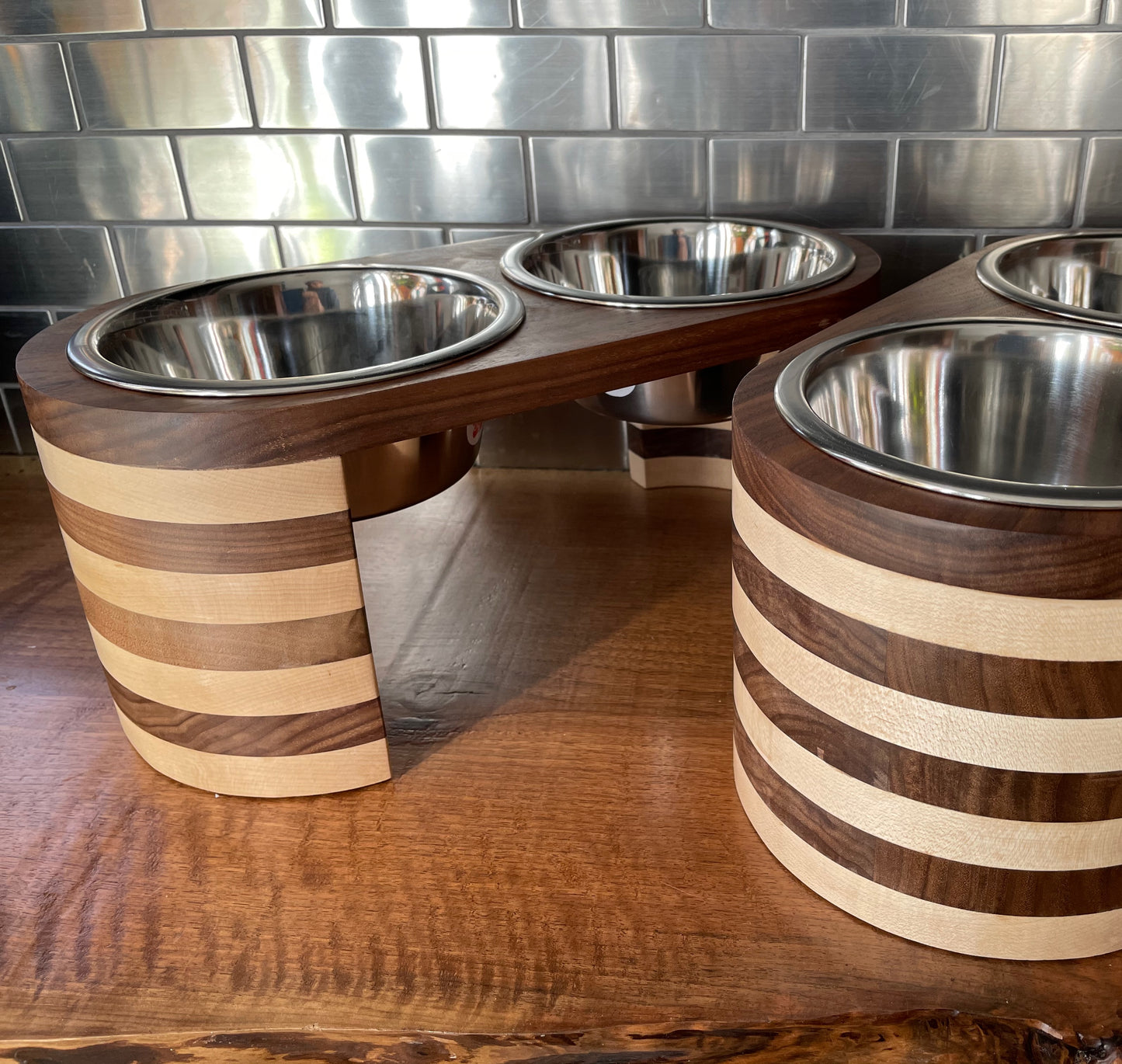Double Dog Feeder Medium Stacked