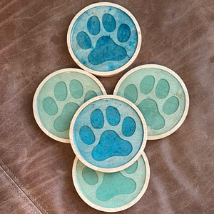 Maple Paw Print Coaster. For the animal lovers in all of us!
