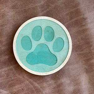 Maple Paw Print Coaster. For the animal lovers in all of us!