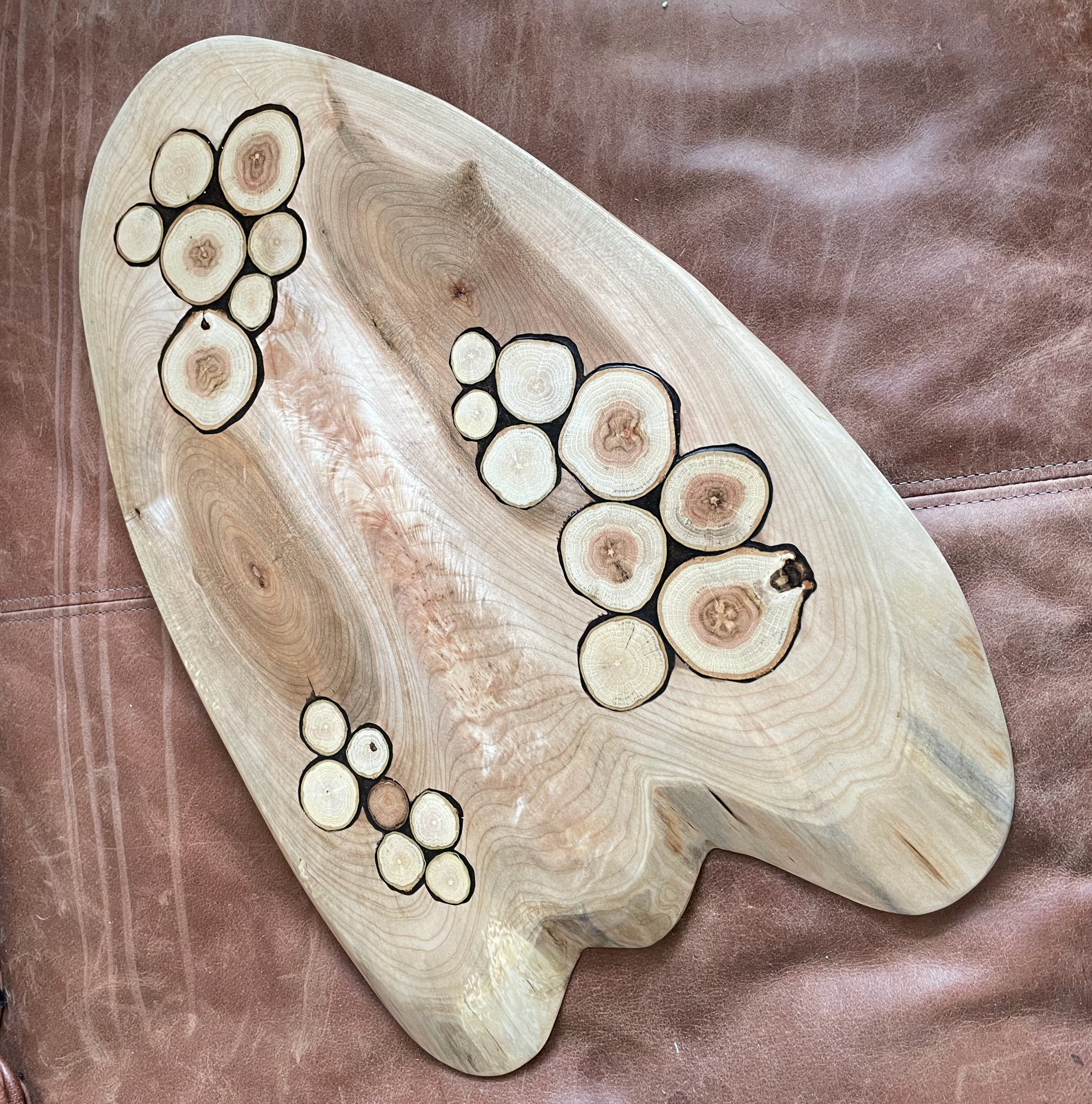 Large Maple Charcuterie Board with Wood Inlay