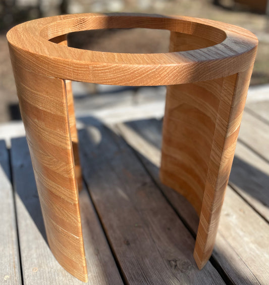 Oak and Cherry Single large dog feeder